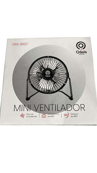 MINI VENTILADOR PORTATIL E COMPACTO OASIS