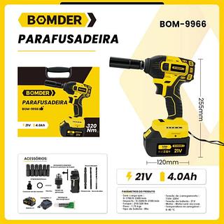 PARAFUSADEIRA 21V 320NM BOMDER