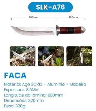 FACA Aço 3CR13 + Alumínio + Madeira