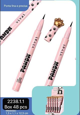 PONTA FINA E PRECISA DELINEADOR PRETO PANDA VIVAI