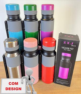 GARRAFA TERMICA 1000ML VACUUM POT 34OZ ZXJ(COM DESIGN)