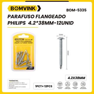 PARAFUSO FLANGEADO PHILIPS 4.2*38MM BOMVINK