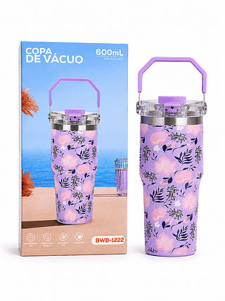 COPO TERMICO A VACUO 600ML AÇO INOXIDAVEL