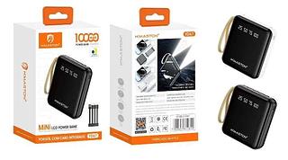 MINI POWER BANK LCD COM CABO INTEGRADO HMASTON