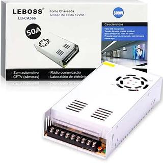 FONTE CHAVEADA TENSAO DE SAIDA 12VDC 12V 50A 600W LEBOSS