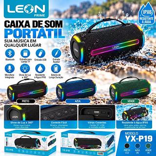 CAIXA DE SOM WIRELESS PORTATIL LEON PRIME