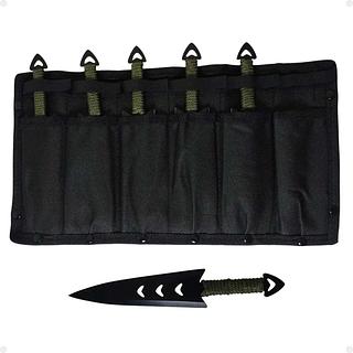 KIT DE 6 KUNAI DE ARREMESSO COM COLDRE DE PERNA LUATEK