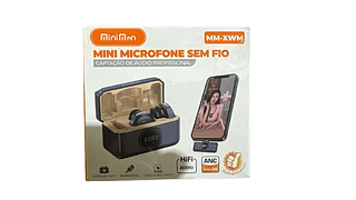 MINI MICROFONE SEM FIO CAPTAÇAO DE AUDIO MINIMEN