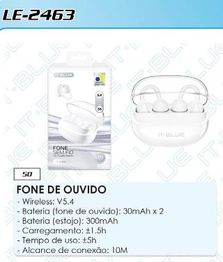 FONE DE OUVIDO SEM FIO 5.4 WIRELESS IT-BLUE