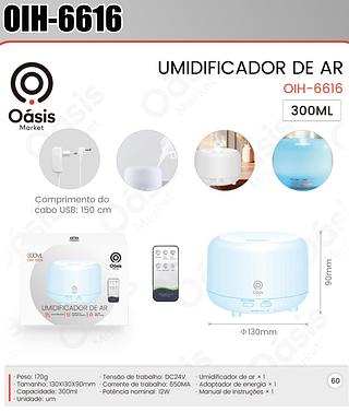 UMIDICADOR DE AR 300ML OÀSIS MARKET