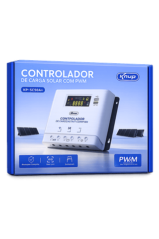 CONTROLADOR DE CARGA SOLAR COM PWM KNUP