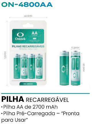 PILHAS RECARREGÁVEIS 2700MAH ONISTEK