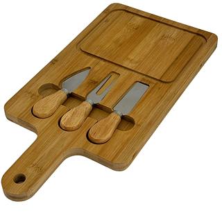 TÁBUA GOURMET COM 3 UTENSILIOS MADE BASICS