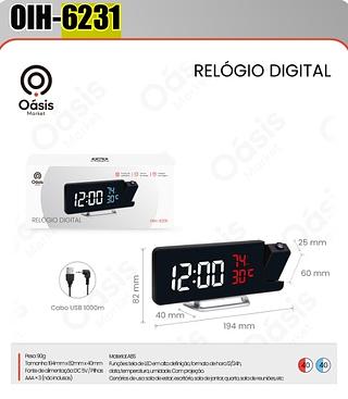 RELOGIO DIGITAL OÀSIS MARKET