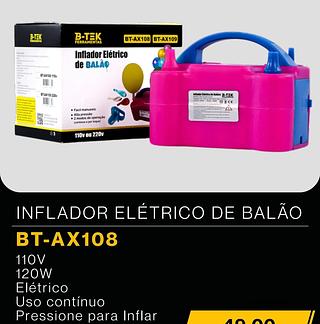 INFLADOR ELETRICO DE BALÃO 110V B-TEK FERRAMENTAS