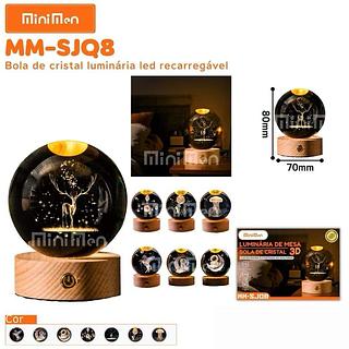 LUMINARIA DE MESA BOLA DE CRISTAL 3D 70MM*80MM MINIMEN