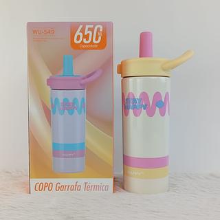 COPO GARRAFA TERMICA 650ML STAY HAPPY