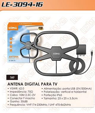 ANTENA DIGITAL PARA TV UHF HDTV LELONG