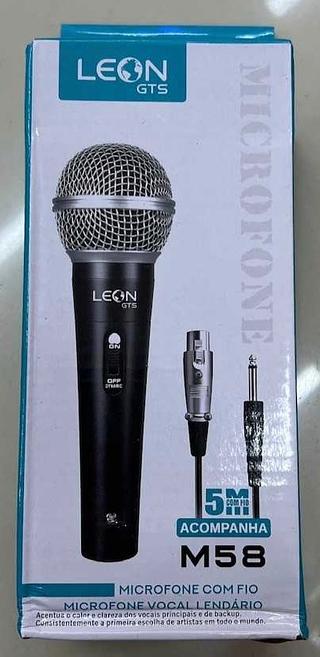MICROFONE VOCAL COM FIO 5M LEON GTS