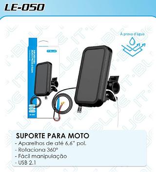 SUPORTE PARA MOTO A PROVA DÁGUA COM ENTRADA USB IT-BLUE