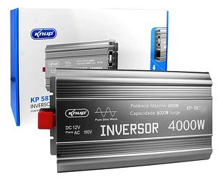INVERSOR DE TENSAO DE ONDA SENOIDAL PURA 12V/110V 4000W KNUP
