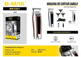 MAQUINA DE CORTAR CABELO PROFISSIONAL B-MAX