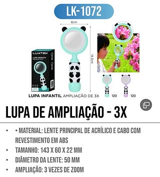 LUPA AMPLIAÇÃO DE 3X LUATEK