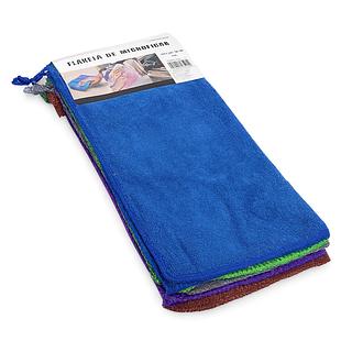 FLANELA DE MICROFIBRA 30*30CM CONTEM 5UNDS NAVY+HOME