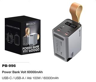 POWER BANK VOLT 60000MAH HREBOS