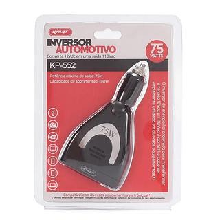 INVERSOR AUTOMOTIVO 75WTTS 12VDC/110AC KNUP