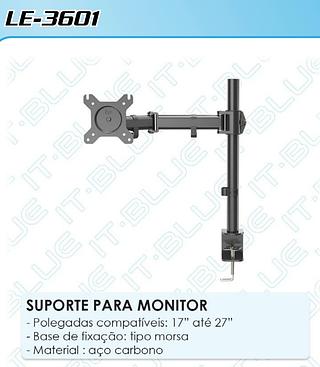 SUPORTE DE MONITOR 8KG 27''MAX IT-BLUE
