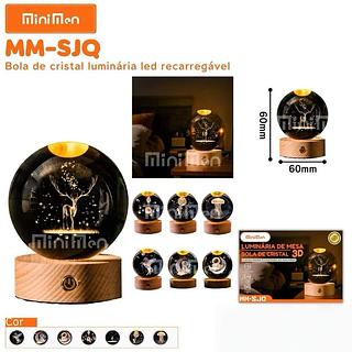 LUMINARIA DE MESA BOLA DE CRISTAL 3D 60MM*60MM MINIMEN