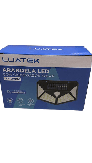 LUMINARIA SOLAR COM LED DE SENSOR ARANDELA LUATEK