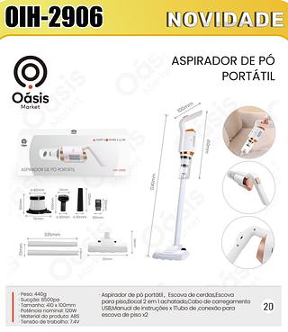 ASPIRADOR DE PÓ PORTATIL OASIS MARKET