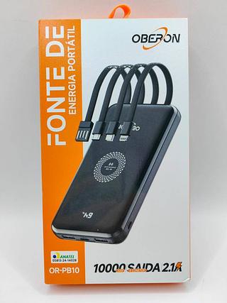 CARREGADOR PORTATIL POWER BANK SAIDA 2.1A OBERON