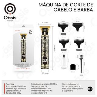 MAQUINA DE CORTE DE CABELO E BARBA OASIS MARKET