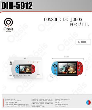 CONSOLE DE JOGOS PORTATIL 6000+ OÀSIS MARKET