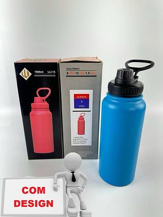 GARRAFA TERMICA QUENTE&FRIO 34OZ/1000ML FEATURES(COM DESIGN)