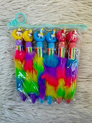 MINI CANETA PERSONALIZADA PARA CRIANÇA UNICORNIO NA LUA PACOTE COM 6PCS