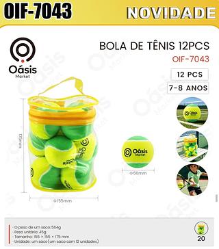 BOLA DE TENIS 12PCS OÁSIS MARKET