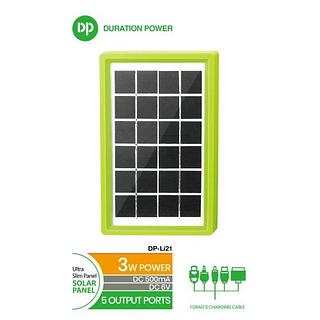 ULTRA SLIM PANEL SOLAR 3W POWER 5 OUTPUT PORTS DURATION POWER DP