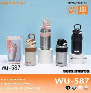 GARRAFA TERMICA 600ML ESPORTIVA 304 AÇO INOXIDÁVEL 55º