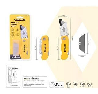 ESTILETE DOBRAVEL 3 PEÇAS BOMVINK