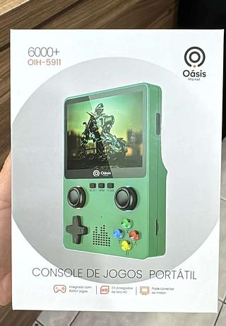 CONSOLE DE JOGOS PORTATIL INTEGRADO COM 6000+ JOGOS OÀSIS MARKET