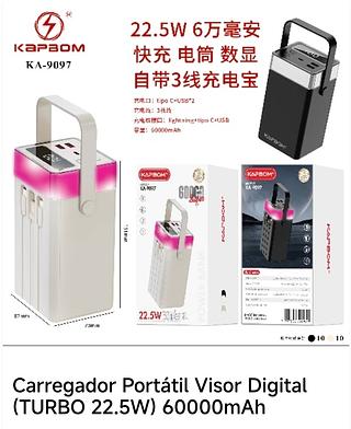 POWER BANK 22.5W ESTAVEL 60000MAH KAPBOM