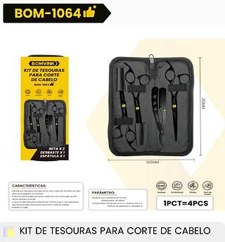 KIT DE TESOURAS PARA CORTE DE CABELO BOMVINK
