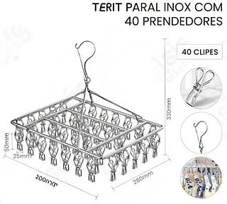 VARAL DE AÇO INOXIDÁVEL COM PRENDEDORES