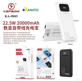 POWER BANK CARREGAMENTO SUPER RAPIDO 22.5W 10000MAH KAPBOM