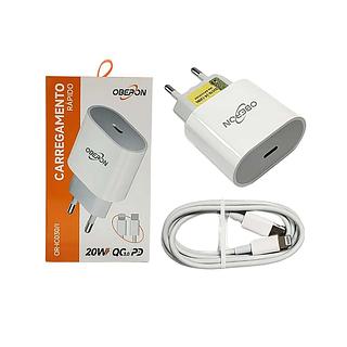 CARREGADOR RAPIDO 20W QC3.0 PD OBERON