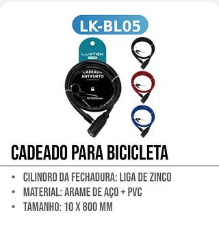 CADEADO ANTIFURTO PARA BICICLETA LUATEK